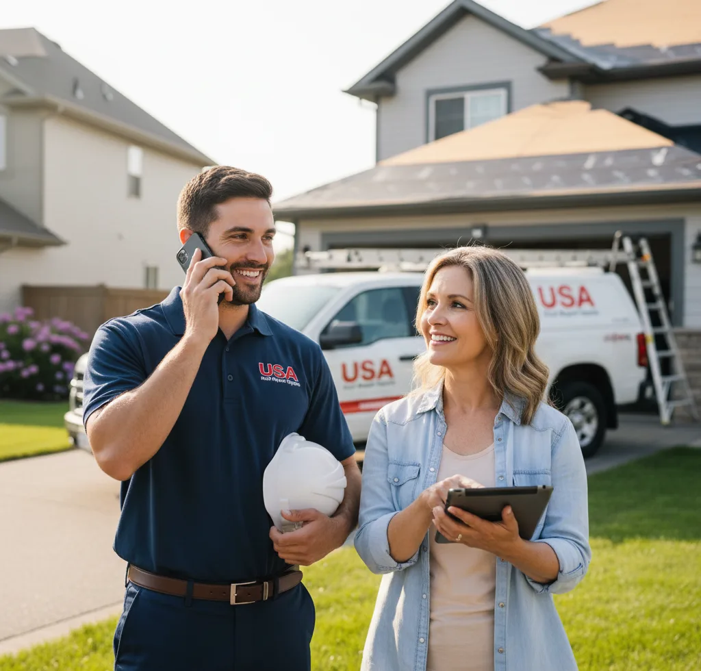 USA Roof Repair Experts customer support in Brownfield